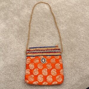 Orange Patterned Women's Bag